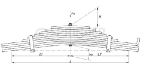 Rear leaf-spring for TONAR 2098 10 leaves