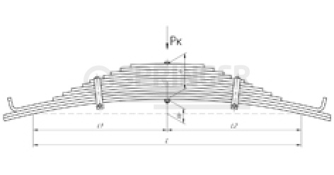 Rear leaf-spring for a trailer MAZ 9389 12 leaves