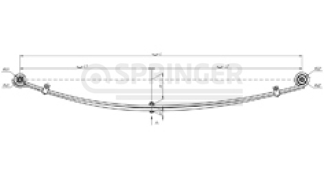 Front leaf-spring for GAZ 2705, 3221, 3302 2 leaves