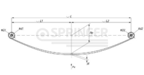 Rear leaf-spring for a trailer 1 leaf