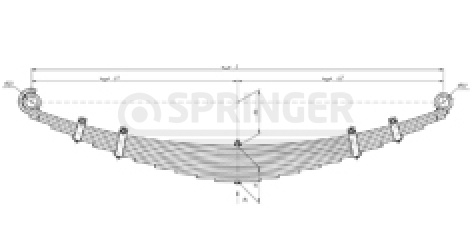Rear leaf-spring for ZIL 5301 11 leaves