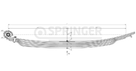 Front leaf-spring for URAL 63704 4 leaves