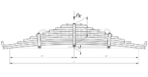 Rear leaf-spring for КаMAZ 65115, 43118, 53229 11 leaves