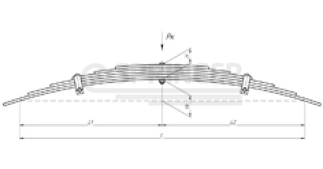 Rear leaf-spring for MAZ 5337, 5432, 5551 6 leaves