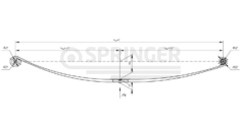 Rear leaf-spring for Renault Master 3 1 leaf