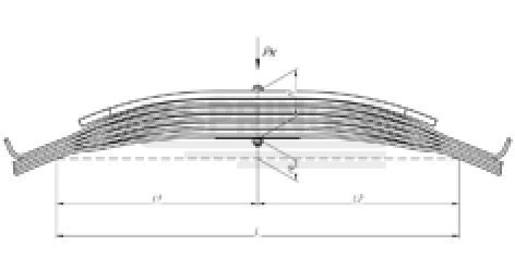 Rear leaf-spring for a trailer 9911 6 leaves
