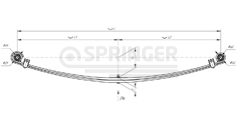 Rear leaf-spring for UAZ 3163 2 leaves