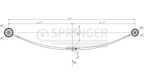 Rear spring Ford 771701FD-2912012-10