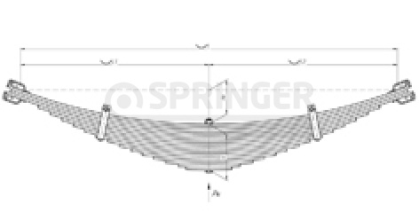 Front leaf-spring for KRAZ 260, 6443, 251 17 leaves