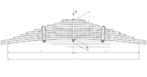 Rear leaf-spring for a trailer 93345 11 leaves