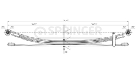 Rear leaf-spring for GAZ 2705, 3302 4 leaves