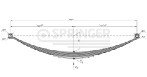 Rear leaf-spring for Moskvich 432, 2715 9 leaves