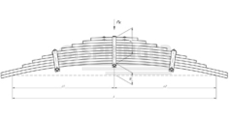 Rear leaf-spring for URAL 4320 10 leaves