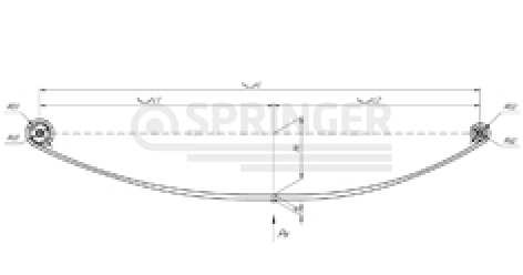 Rear leaf-spring for Fiat Doblo Cargo 1 leaf