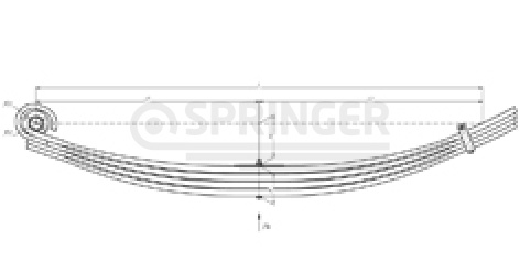 Rear leaf-spring for MAZ 5340 4 leaves