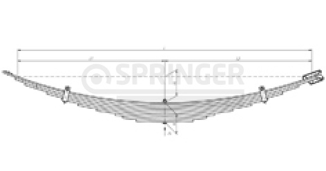 Rear leaf-spring for GAZ 4301 10 leaves
