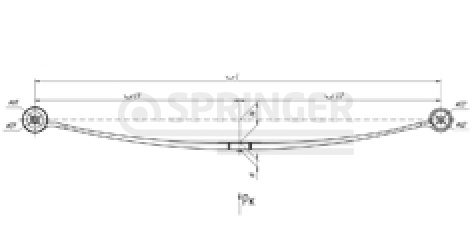 Rear leaf-spring for Ford Transit 1 leaf