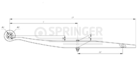 Leaf-spring (Z spring) for Schmitz, an analog for 014852
