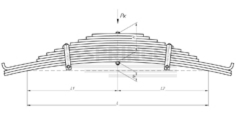 Rear leaf-spring for a trailer MAZ 9379 12 leaves