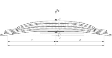 Rear leaf-spring for Mercedes Actros 1835, Actros 1843, Actros 3331-3360 4 leaves