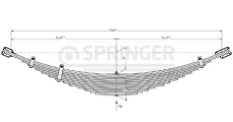 Rear leaf-spring for PAZ 4230 Avrora 14 leaves