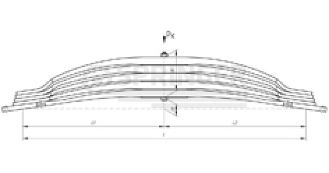 Rear leaf-spring for Mercedes Actros 3331-3348  5 leaves