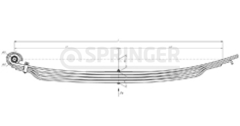 Front leaf-spring for URAL 63704 4 leaves