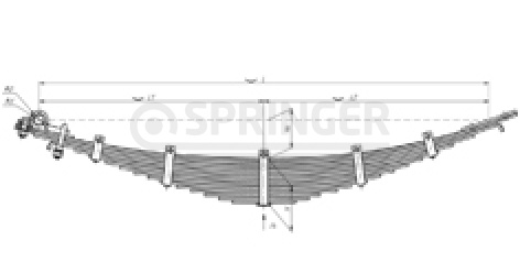 Front leaf-spring for ZIL 131 15 leaves