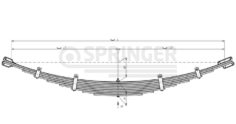 Front leaf-spring for GAZ 66 9 leaves