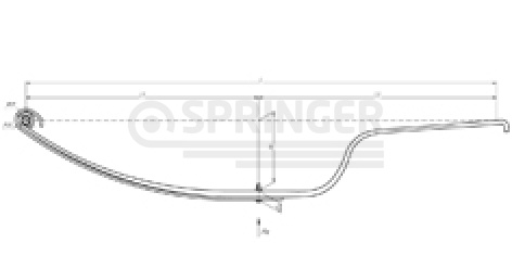 Front leaf-spring for КаMAZ 65117 2 leaves