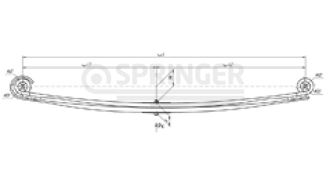 Front leaf-spring for Mercedes Axor 2 leaves