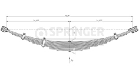 Front leaf-spring for PAZ 4230 Avrora 10 leaves
