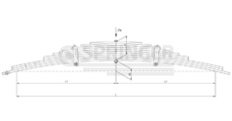 Front leaf-spring for a tractor 701m 10 leaves