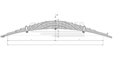 Rear leaf-spring for URAL 43206, 432066, 432067 11 leaves