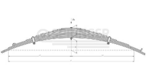 Front leaf-spring for MAZ 5549, 5334, 504B 12 leaves