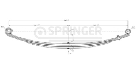 Front leaf-spring for КаMAZ 4307 3 leaves