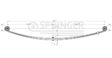 Front leaf-spring for GAZ 2705, 3221, 3302 2 leaves