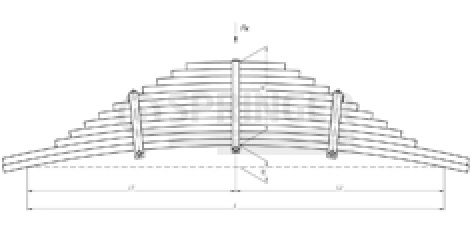 Rear leaf-spring for КаMAZ 6580 12 leaves