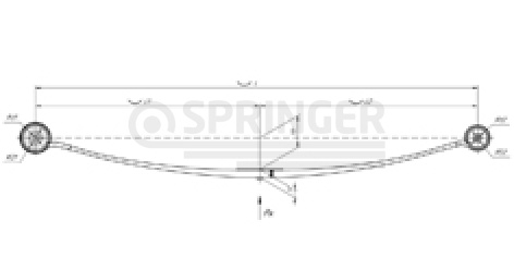 Rear leaf-spring for Ford Transit TT9 280 1 leaf