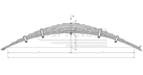 Front leaf-spring for MAZ 5337, 5432, 5551 12 leaves