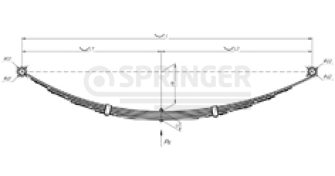 Rear leaf-spring for Moskvich 408, 2140, 2335 6 leaves