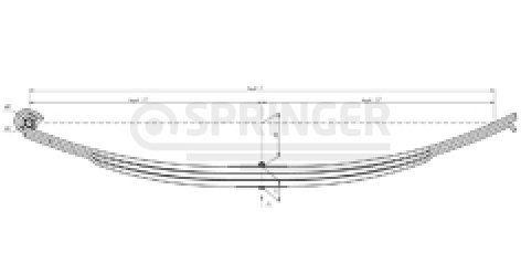 Front leaf-spring for КаMAZ 5460, 6460 3 leaves