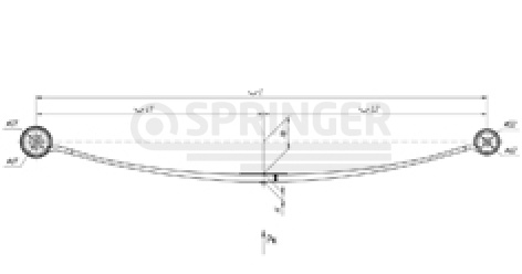 Rear leaf-spring for Ford Transit 1 leaf